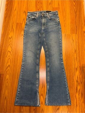 AG Adriano Goldschmied Farrah Boot Mid-Rise Flare Jeans - Light Blue Wash